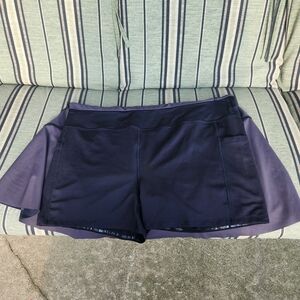 Atletha gray and black camo print, xl match point skort